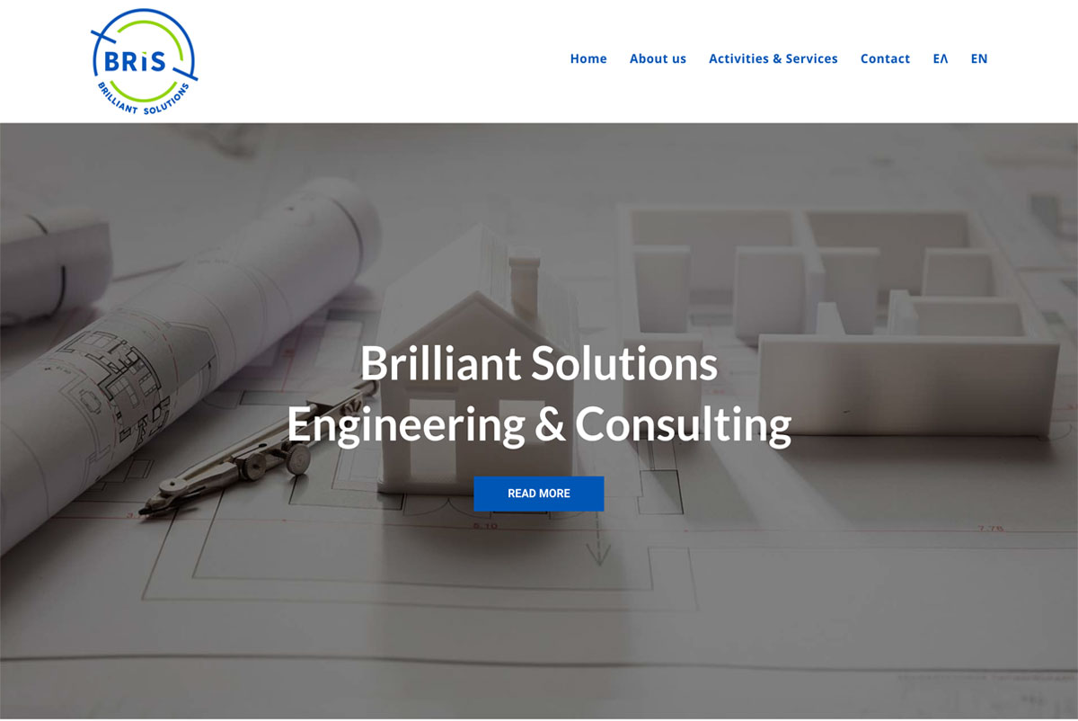 Κατασκευή ιστοσελίδας παροχής υπηρεσιών Brilliant Solutions