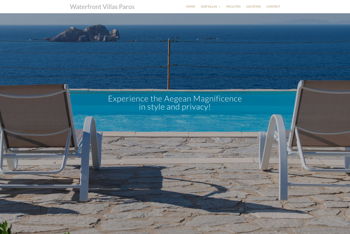Κατασκευή ιστοσελίδας για την Waterfront Villas Paros